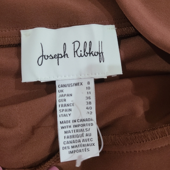 Joseph Ribkoff Brown Wide Leg PantsJOSEPH RIBKOFF Wide Leg Crop Womens Size 8 Pu - Picture 5 of 10